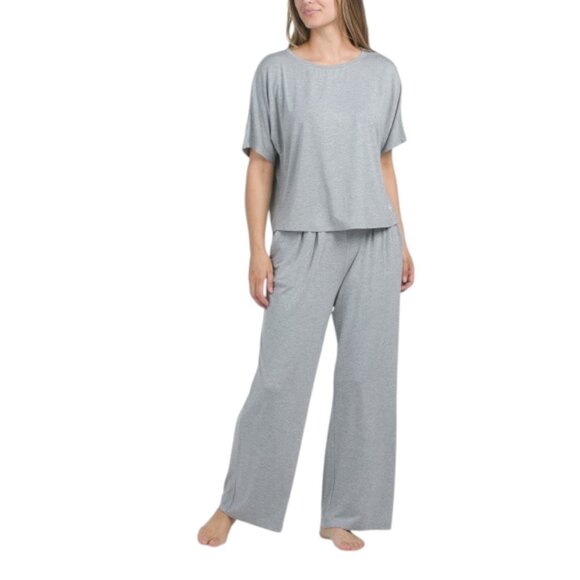 LATTE LOVE Short Sleeve Top And Long Pants Lounge Set - Picture 1 of 2